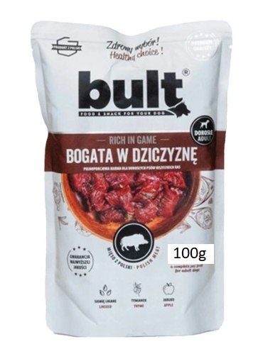 BULT SASZETKA MIELONKA BOGATA W DZICZYZNĘ 100G BULT SASZETKA MIELONKA BOGATA W DZICZYZNĘ 100G