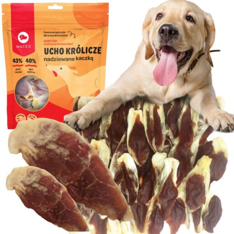 PRZYSMAK DLA PSA MACED UCHO KRÓLICZE Z KACZKĄ 500G USZY NATURALNY GRYZAK PRZYSMAK DLA PSA MACED UCHO KRÓLICZE Z KACZKĄ 500G USZY NATURALNY GRYZAK
