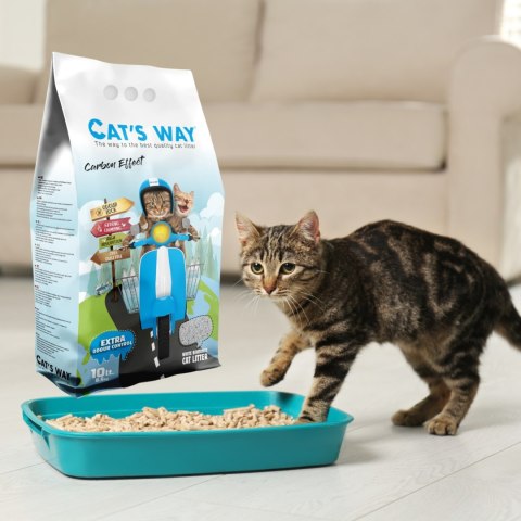 Żwirek bentonitowy dla kotów CAT'S WAY 10l z węglem aktywnym żwir do kuwety