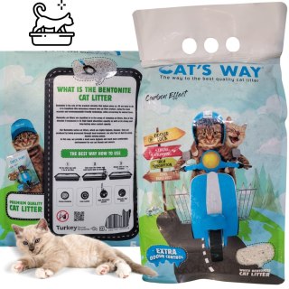 Żwirek bentonitowy dla kotów CAT'S WAY 5l z węglem aktywnym żwir do kuwety