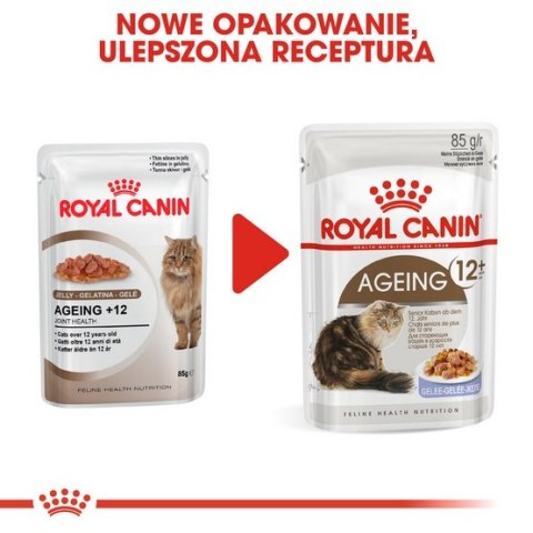 Royal Canin Ageing +12 karma mokra w galaretce dla kotów dojrzałych saszetka 85g Royal Canin Ageing +12 karma mokra w galaretce dla kotów dojrzałych saszetka 85g