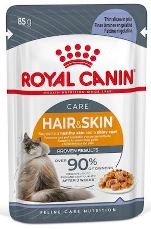 Royal Canin Hair & Skin Care karma mokra w galaretce dla kotów dorosłych, lśniąca sierść i zdrowa skóra saszetka 85g Royal Canin Hair & Skin Care karma mokra w galaretce dla kotów dorosłych, lśniąca sierść i zdrowa skóra saszetka 85g