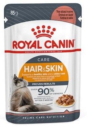 Royal Canin Hair & Skin Care w sosie karma mokra dla kotów dorosłych, zdrowa skóra, piękna sierść saszetka 85g Royal Canin Hair & Skin Care w sosie karma mokra dla kotów dorosłych, zdrowa skóra, piękna sierść saszetka 85g