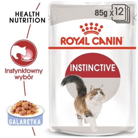 Royal Canin Instinctive w galaretce karma mokra dla kotów dorosłych, wybrednych saszetka 85g Royal Canin Instinctive w galaretce karma mokra dla kotów dorosłych, wybrednych saszetka 85g