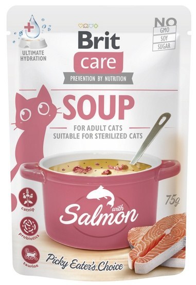 Brit Care Cat Soup Salmon saszetka 75g Brit Care Cat Soup Salmon saszetka 75g