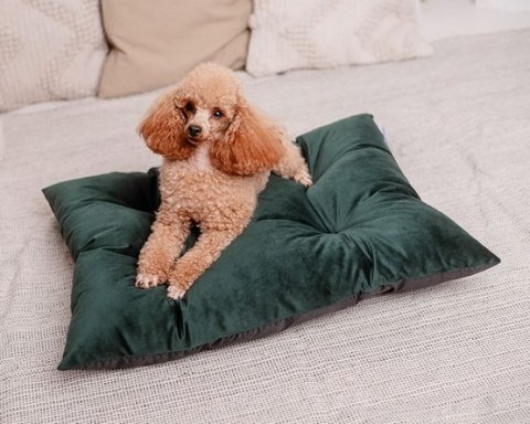 MIMIKO Pets Legowisko Poducha Velvet 70x50cm butelkowa zieleń MIMIKO Pets Legowisko Poducha Velvet 70x50cm butelkowa zieleń