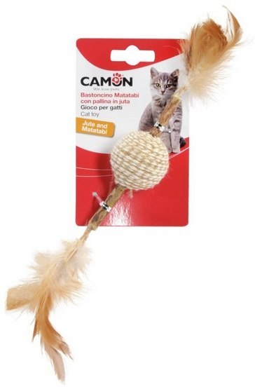 Camon Cat Toy Matatabi Kij z piłką jutową Camon Cat Toy Matatabi Kij z piłką jutową