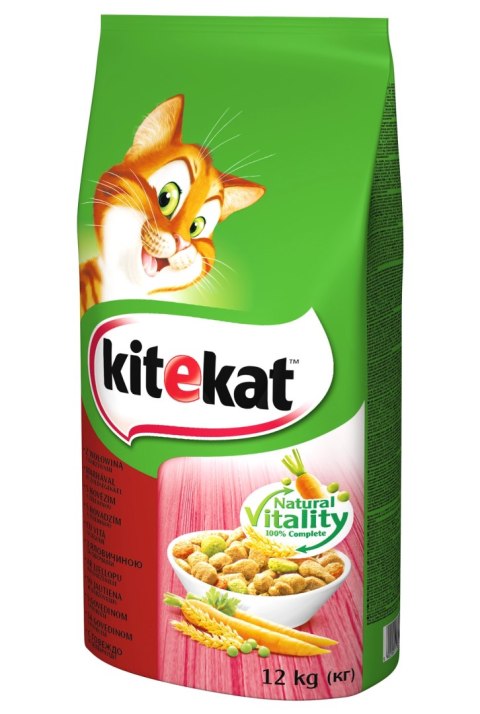 KITEKAT Sucha Karma Dla Kotów Z Wołowiną I Warzywami 12kg KITEKAT Sucha Karma Dla Kotów Z Wołowiną I Warzywami 12kg