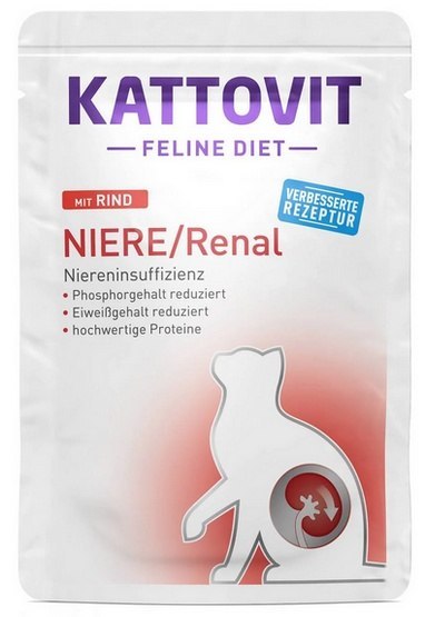 Kattovit Feline Diet Niere/Renal wołowina saszetka 85g Kattovit Feline Diet Niere/Renal wołowina saszetka 85g