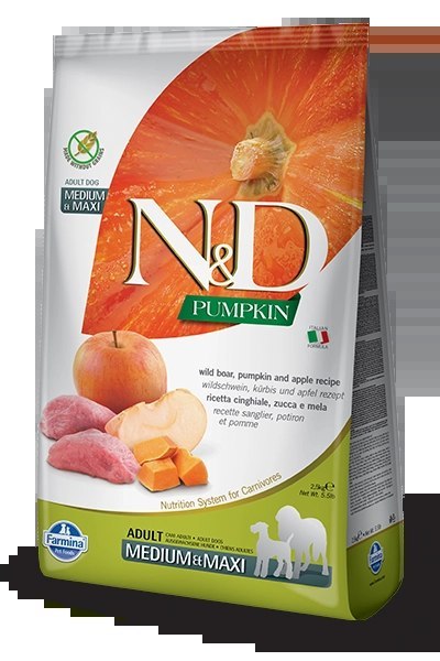Farmina N&D Pumpkin Grain Free Canine Adult Medium&Maxi Boar&Apple 12kg Farmina N&D Pumpkin Grain Free Canine Adult Medium&Maxi Boar&Apple 12kg