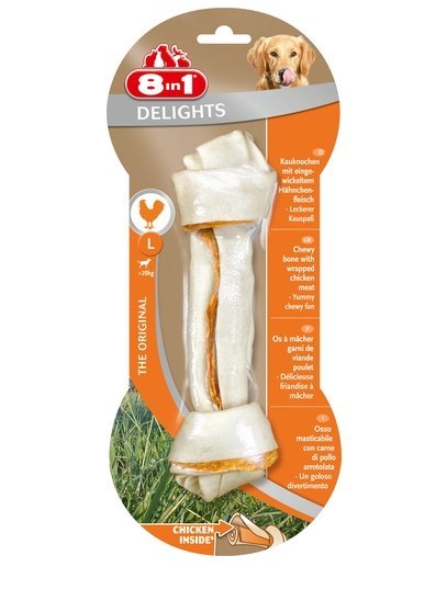 8in1 Delights Kość Do Żucia Dla Psów Kurczak L 1szt 8in1 Delights Kość Do Żucia Dla Psów Kurczak L 1szt