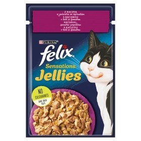 Felix Sensations Jellies Kaczka Z Szpinakiem W Galaretce 85g Felix Sensations Jellies Kaczka Z Szpinakiem W Galaretce 85g