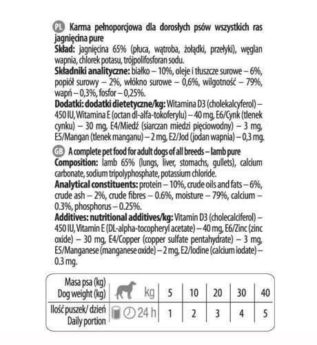 Dolina Noteci Premium Pure Jagnięcina 800g Dolina Noteci Premium Pure Jagnięcina 800g
