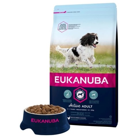 Eukanuba Active Adult Medium Breed Chicken 15kg Eukanuba Active Adult Medium Breed Chicken 15kg