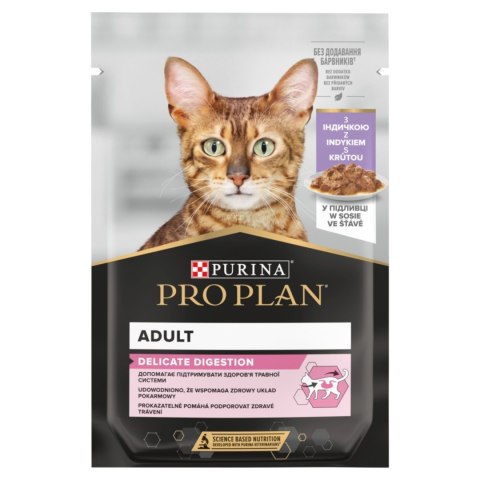 PRO PLAN Adult Delicate Digestion Karma dla kotów z indykiem w sosie 85 g PRO PLAN Adult Delicate Digestion Karma dla kotów z indykiem w sosie 85 g