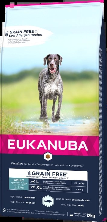 Eukanuba Adult Large Grain Free Łosoś 12kg Eukanuba Adult Large Grain Free Łosoś 12kg