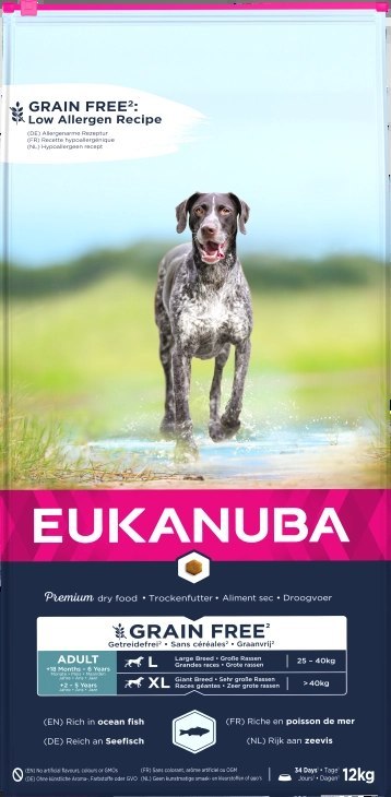 Eukanuba Adult Large Grain Free Łosoś 12kg Eukanuba Adult Large Grain Free Łosoś 12kg