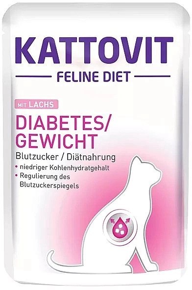 Kattovit Diabetes/Gewicht Łosoś 85g Kattovit Diabetes/Gewicht Łosoś 85g