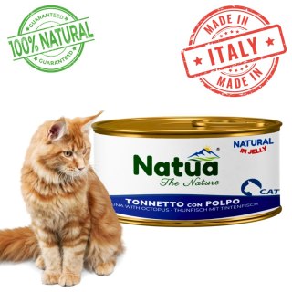 KARMA MOKRA DLA KOTA Natua puszka 85g Natural tuńczyk z ośmiornicą WŁOSKA