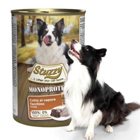 KARMA MOKRA DLA PSA Stuzzy puszka 400g Monoprotein Indyk WŁOSKA PREMIUM
