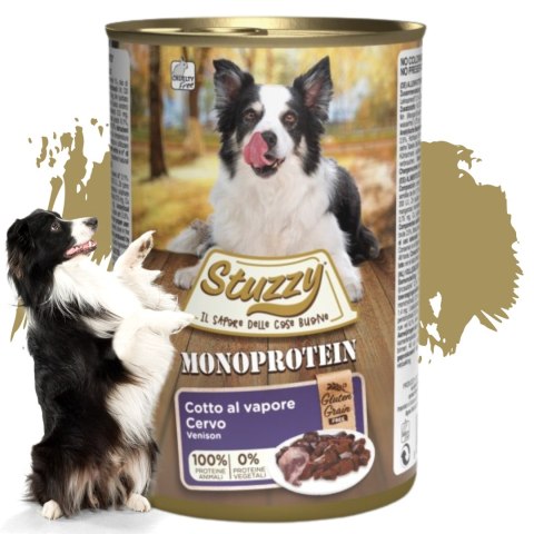 KARMA MOKRA DLA PSA Stuzzy puszka 400g Monoprotein Sarna WŁOSKA PREMIUM KARMA MOKRA DLA PSA Stuzzy puszka 400g Monoprotein Sarna WŁOSKA PREMIUM
