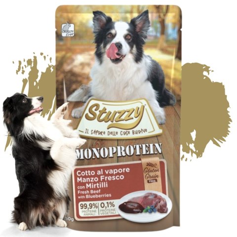 KARMA MOKRA DLA PSA Stuzzy saszetka 150g Monoprotein - wołowina i borówki