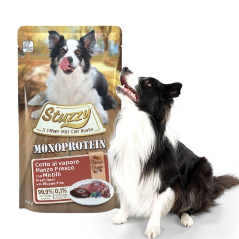 KARMA MOKRA DLA PSA Stuzzy saszetka 150g Monoprotein - wołowina i borówki