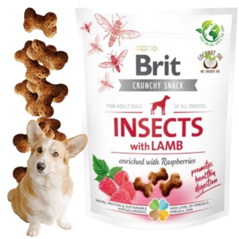Przysmak dla Psa BRIT Care INSECTS Dog Snacks JAGNIĘCINA Lamb Owady 200g Przysmak dla Psa BRIT Care INSECTS Dog Snacks JAGNIĘCINA Lamb Owady 200g