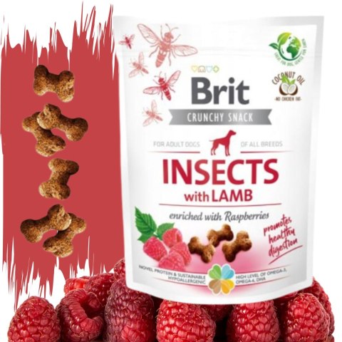 Przysmak dla Psa BRIT Care INSECTS Dog Snacks JAGNIĘCINA Lamb Owady 200g Przysmak dla Psa BRIT Care INSECTS Dog Snacks JAGNIĘCINA Lamb Owady 200g