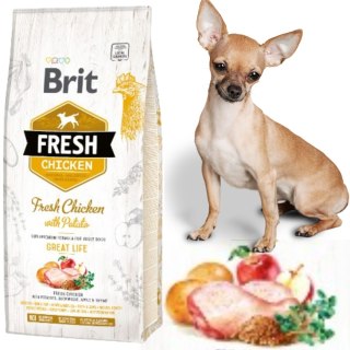 SUCHA KARMA DLA PSA KURCZAK KOLAGEN BRIT FRESH ADULT CHICKEN&POTATO 2,5KG