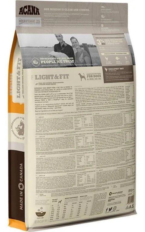 Acana Heritage Light & Fit Dog 6kg Acana Heritage Light & Fit Dog 6kg