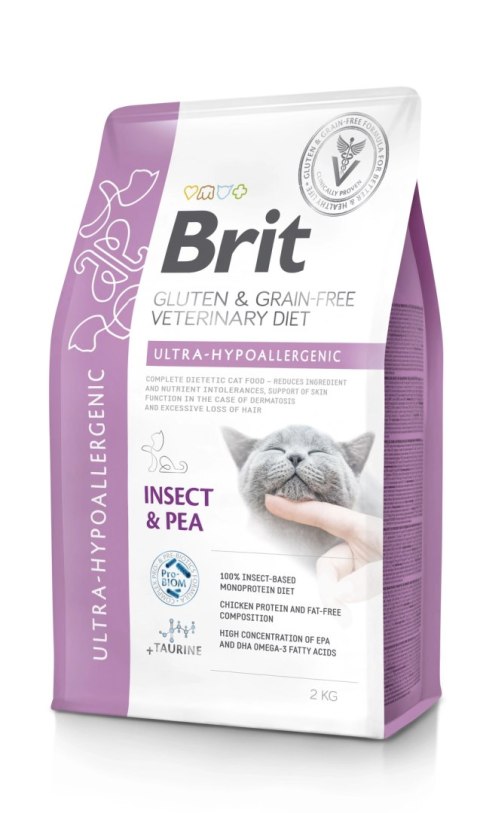 Brit GF Veterinary Diets Cat Gluten & Grain Free Ultra-Hypoallergenic 2kg Brit GF Veterinary Diets Cat Gluten & Grain Free Ultra-Hypoallergenic 2kg