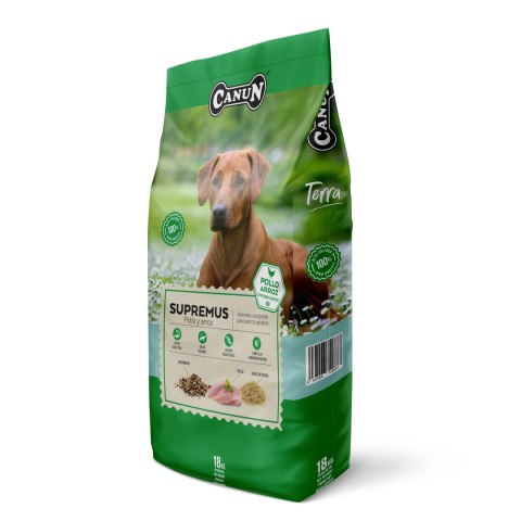 Canun Terra Supremus z kurczakiem 18 kg karma dla psów dorosłych - właściwości odkażające Canun Terra Supremus z kurczakiem 18 kg karma dla psów dorosłych - właściwości odkażające