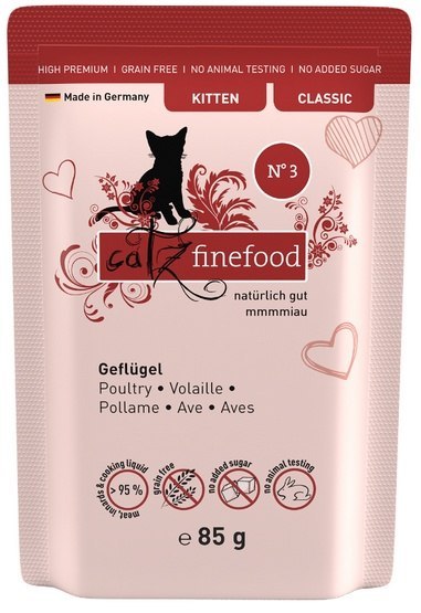 Catz Finefood Classic Kitten N.03 Drób saszetka 85g Catz Finefood Classic Kitten N.03 Drób saszetka 85g