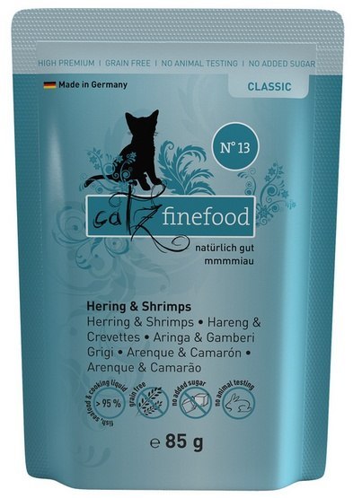 Catz Finefood Classic N.13 Śledź i Krewetki saszetka 85g Catz Finefood Classic N.13 Śledź i Krewetki saszetka 85g
