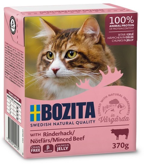 Bozita z Wołowiną kawałki w galaretce kartonik 370g Bozita z Wołowiną kawałki w galaretce kartonik 370g