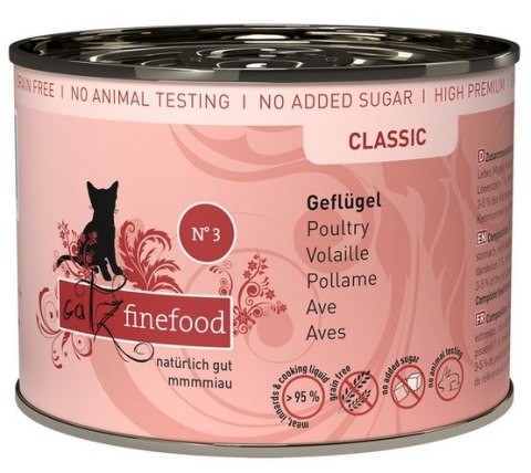 Catz Finefood Classic N.03 Drób puszka 200g Catz Finefood Classic N.03 Drób puszka 200g