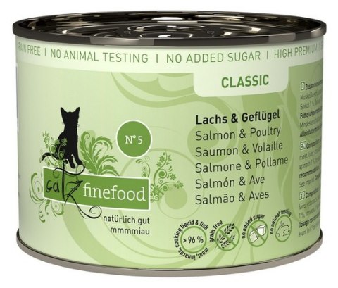 Catz Finefood Classic N.05 Łosoś i drób puszka 200g Catz Finefood Classic N.05 Łosoś i drób puszka 200g