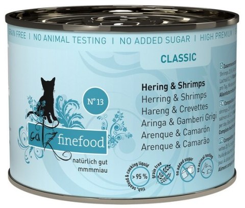 Catz Finefood Classic N.13 Śledź i Krewetki puszka 200g Catz Finefood Classic N.13 Śledź i Krewetki puszka 200g