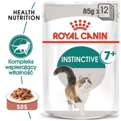 Royal Canin Instinctive +7 w sosie karma mokra dla kotów starszych, wybrednych saszetka 85g Royal Canin Instinctive +7 w sosie karma mokra dla kotów starszych, wybrednych saszetka 85g