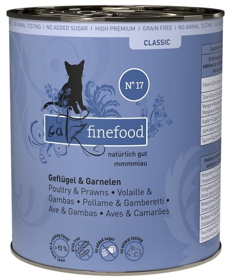 Catz Finefood Classic N.17 Drób i Krewetki puszka 800g Catz Finefood Classic N.17 Drób i Krewetki puszka 800g