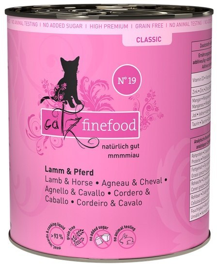 Catz Finefood Classic N.19 Jagnięcina i Konina puszka 800g Catz Finefood Classic N.19 Jagnięcina i Konina puszka 800g