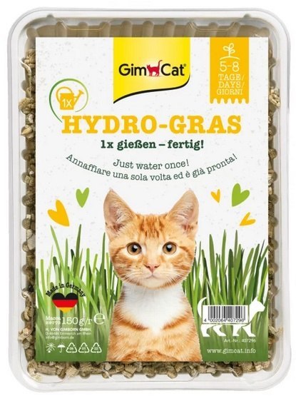 Gimpet Hydro-Gras - Trawa z hydrogranulkami dla kota - pojemnik 150g Gimpet Hydro-Gras - Trawa z hydrogranulkami dla kota - pojemnik 150g