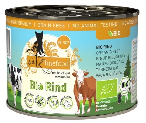 Catz Finefood Bio N.507 Wołowina puszka 200g Catz Finefood Bio N.507 Wołowina puszka 200g