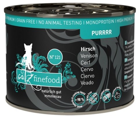 Catz Finefood Purrrr N.121 Jeleń puszka 200g Catz Finefood Purrrr N.121 Jeleń puszka 200g