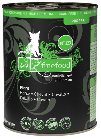 Catz Finefood Purrrr N.123 Konina puszka 400g Catz Finefood Purrrr N.123 Konina puszka 400g