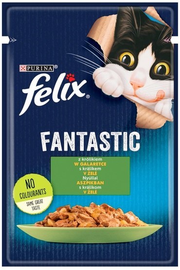 Felix Fantastic Królik w galaretce saszetka 85g Felix Fantastic Królik w galaretce saszetka 85g