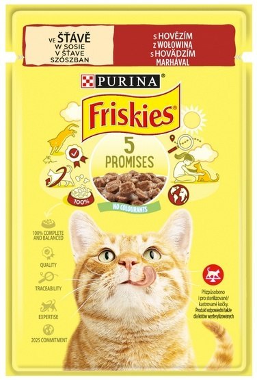 Friskies Wołowina saszetka 85g Friskies Wołowina saszetka 85g